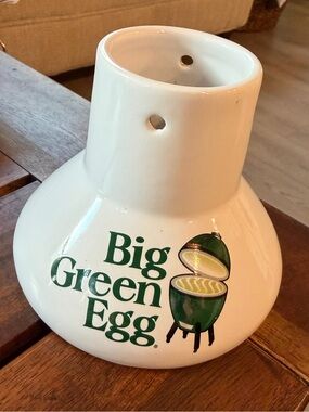 Big Green Egg Ceramic Vertical Poultry Roaster for whole chickens or turkeys